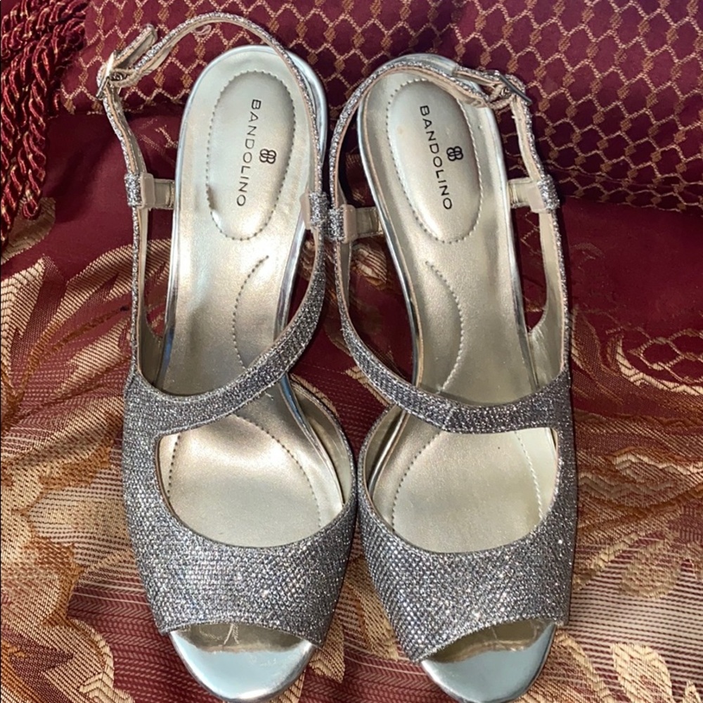 Bandolino silver high heels